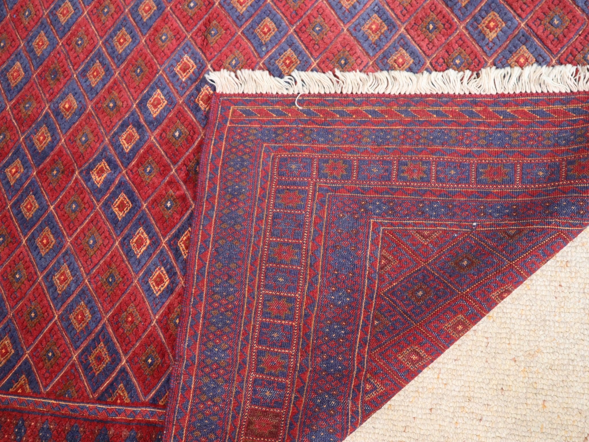 Afghan Gazak Handwoven Wool Kilim (156 × 200 cm - 5.1 × 6.6 ft