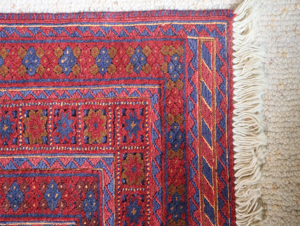 Afghan Gazak Handwoven Wool Kilim (156 × 200 cm - 5.1 × 6.6 ft) - RojKilim