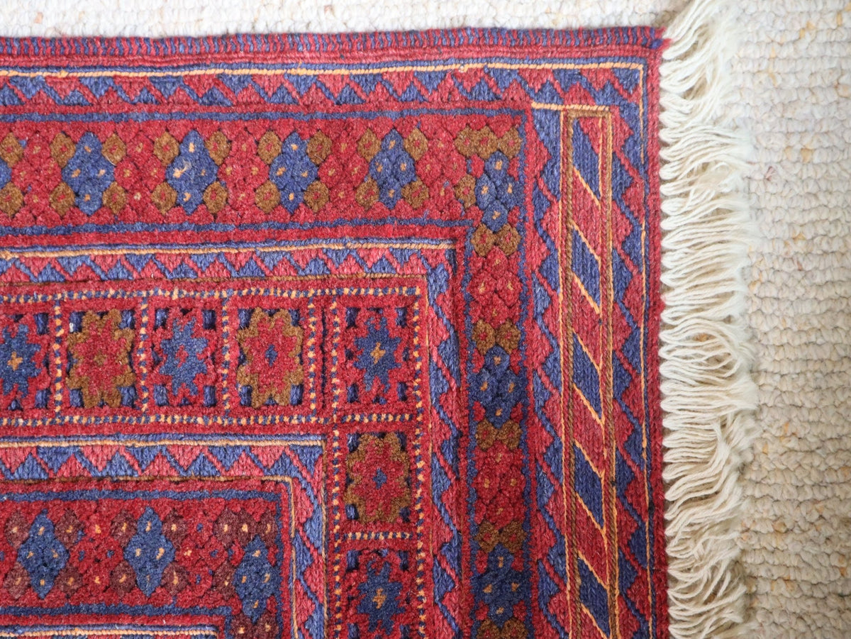 Afghan Gazak Handwoven Wool Kilim (156 × 200 cm - 5.1 × 6.6 ft) - RojKilim