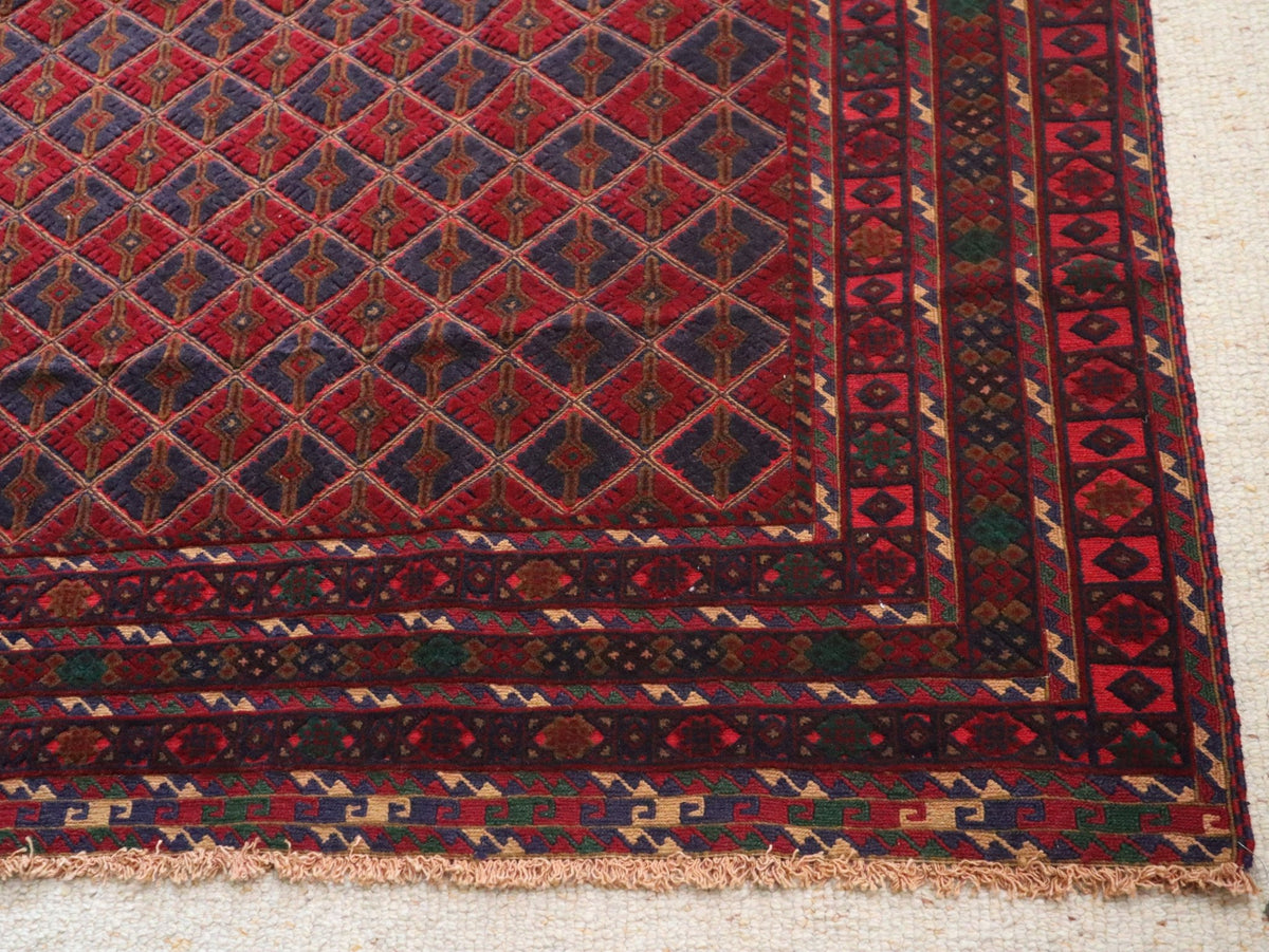 Afghan Khal Mohammadi Handwoven Wool Rug (156 × 200 cm - 5.1 × 6.6 ft) - RojKilim