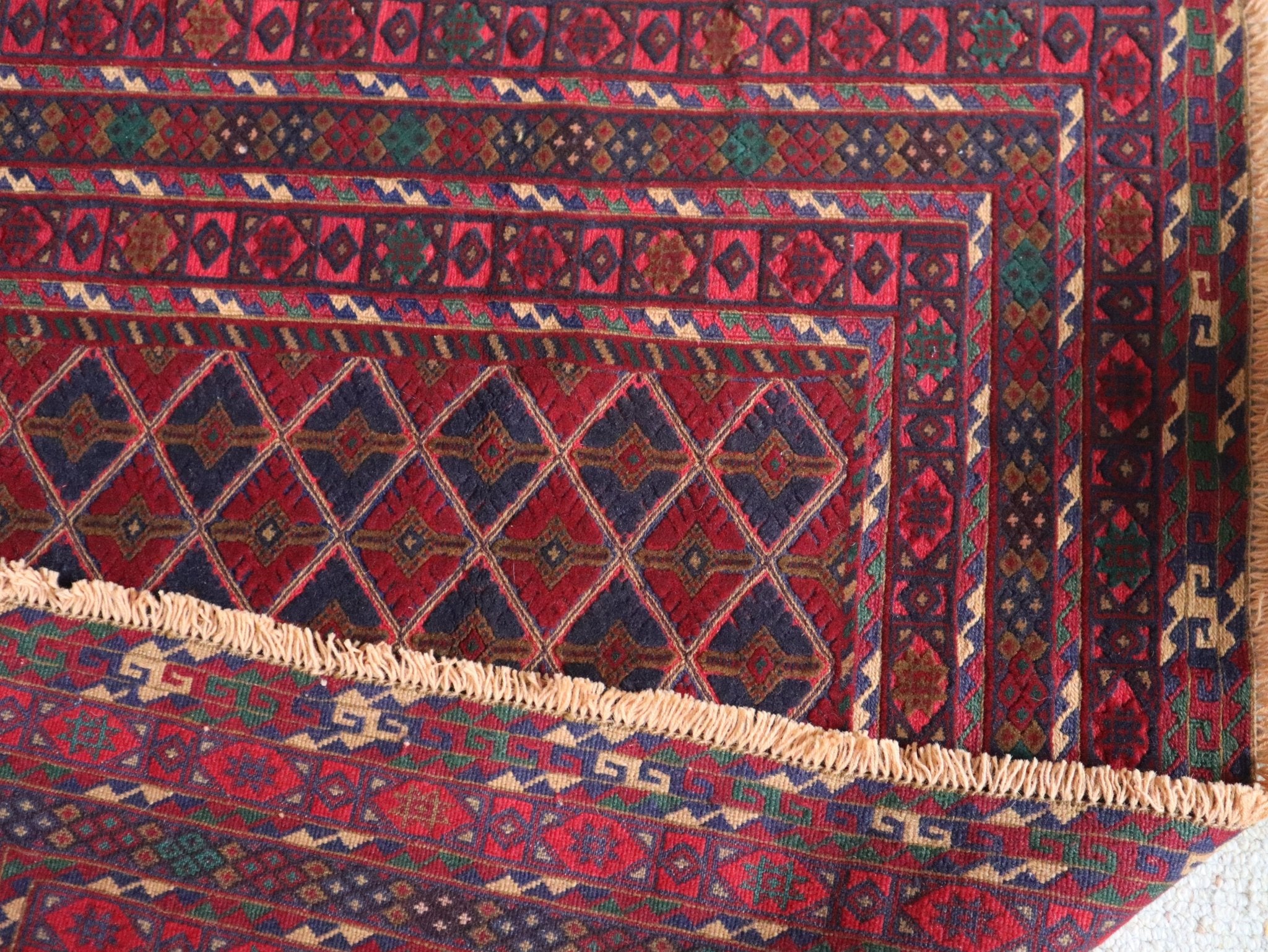 Afghan Khal Mohammadi Handwoven Wool Rug (156 × 200 cm - 5.1 × 6.6 ft) - RojKilim