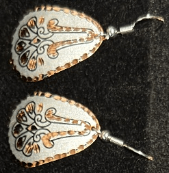 Handmade Turkish Copper Earrings – Floral & Geometric Designs - RojKilim