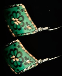 Handmade Turkish Copper Earrings – Floral & Geometric Designs - RojKilim