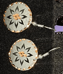 Handmade Turkish Copper Earrings – Floral & Geometric Designs - RojKilim