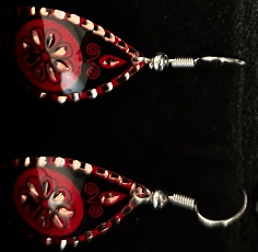 Handmade Turkish Copper Earrings – Floral & Geometric Designs - RojKilim