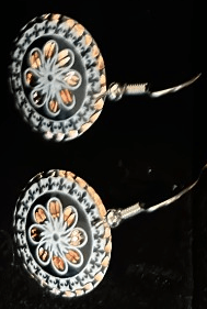 Handmade Turkish Copper Earrings – Floral & Geometric Designs - RojKilim