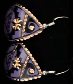Handmade Turkish Copper Earrings – Floral & Geometric Designs - RojKilim