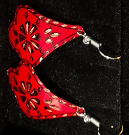 Handmade Turkish Copper Earrings – Floral & Geometric Designs - RojKilim