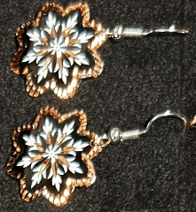 Handmade Turkish Copper Earrings – Floral & Geometric Designs - RojKilim