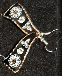 Handmade Turkish Copper Earrings – Floral & Geometric Designs - RojKilim