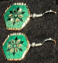 Handmade Turkish Copper Earrings – Floral & Geometric Designs - RojKilim