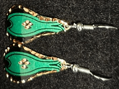 Handmade Turkish Copper Earrings – Floral & Geometric Designs - RojKilim