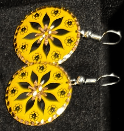 Handmade Turkish Copper Earrings – Floral & Geometric Designs - RojKilim