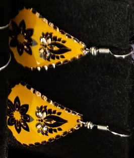 Handmade Turkish Copper Earrings – Floral & Geometric Designs - RojKilim