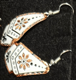 Handmade Turkish Copper Earrings – Floral & Geometric Designs - RojKilim