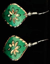 Handmade Turkish Copper Earrings – Floral & Geometric Designs - RojKilim
