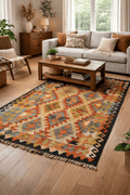Handwoven Vintage Kurdish Kilim Rug – 122 × 185 cm (4.0 × 6.1 ft) | Wool, Handwoven, Natural Dye - RojKilim