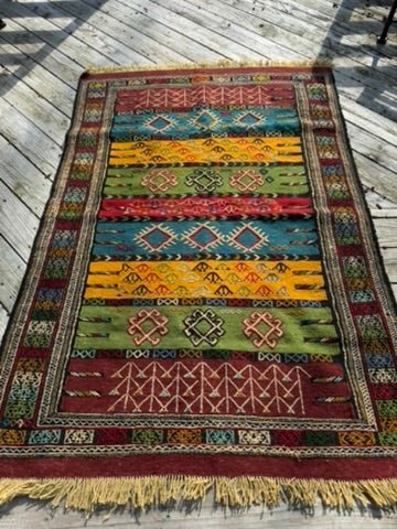 Kochan Kurdish Kilim Rug – 128 × 195 cm (50 × 77 in / 4.2 × 6.4 ft) - RojKilim