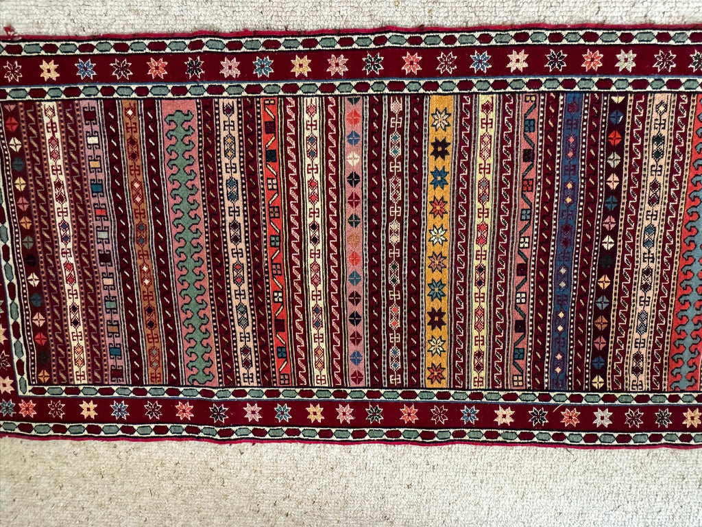 Rahrah Handwoven Wool Kilim Runner Rug (82 × 195 cm - 2.7 × 6.4 ft) - RojKilim