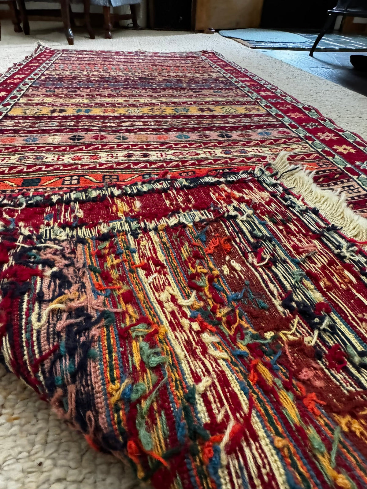 Rahrah Handwoven Wool Kilim Runner Rug (82 × 195 cm - 2.7 × 6.4 ft) - RojKilim