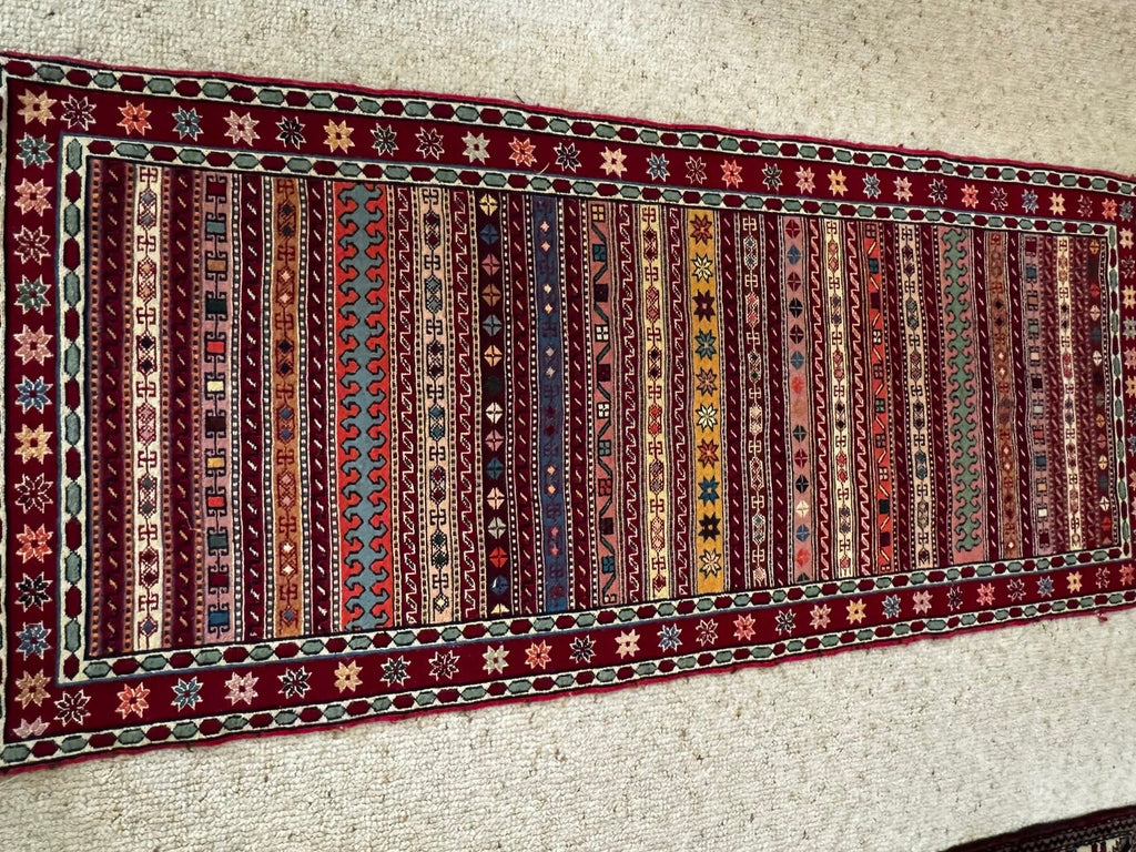 Rahrah Handwoven Wool Kilim Runner Rug (82 × 195 cm - 2.7 × 6.4 ft) - RojKilim