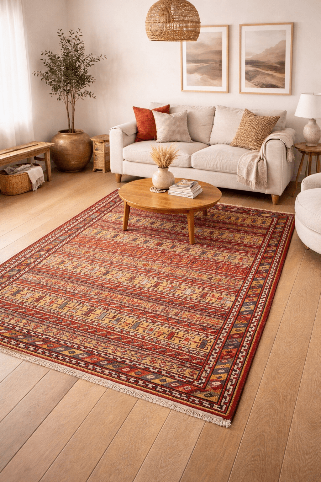 Rahrah Kilim Rug – 125 × 205 cm (4.1 × 6.7 ft) - RojKilim