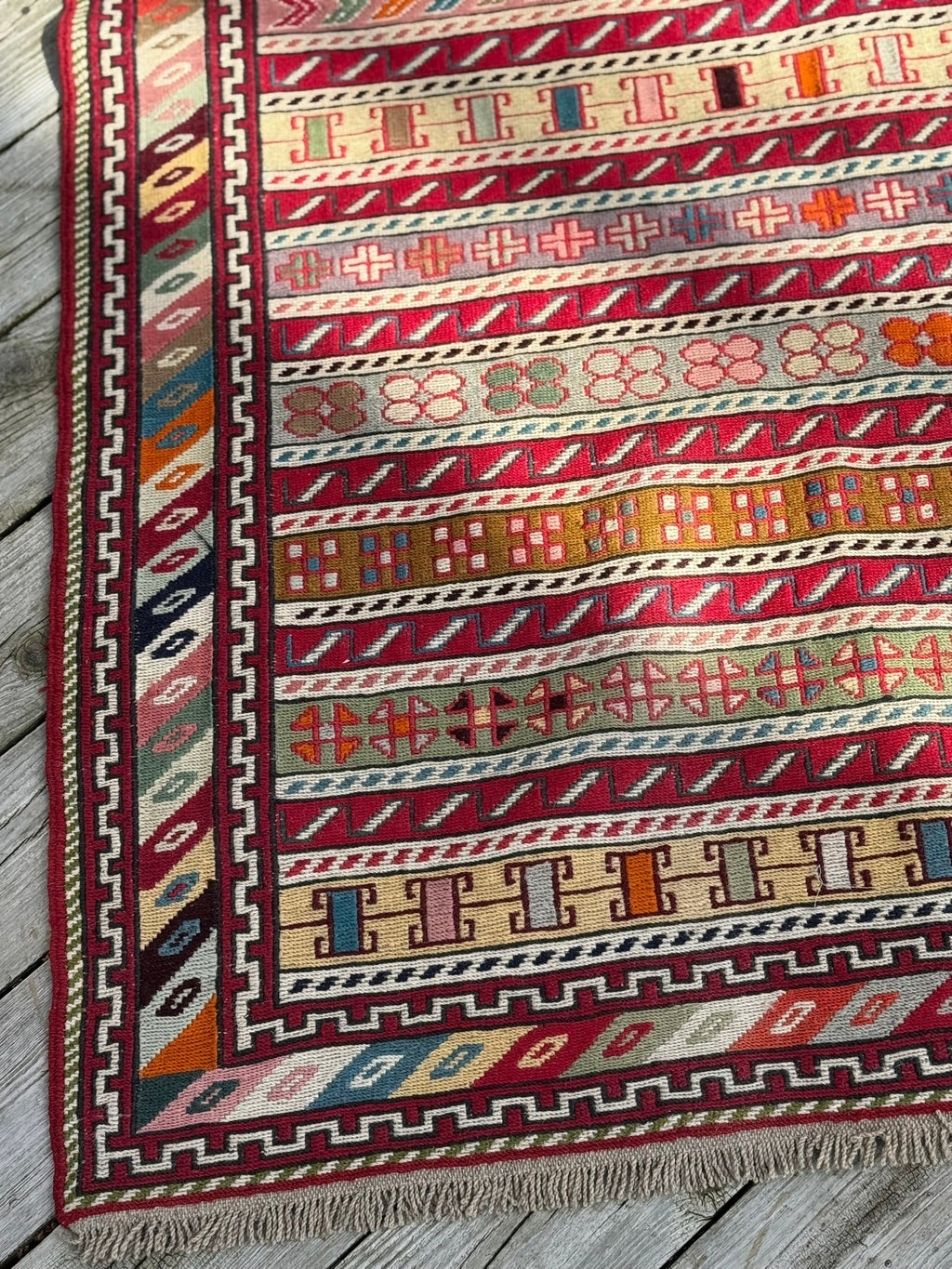 Rahrah Kilim Rug – 125 × 205 cm (4.1 × 6.7 ft) - RojKilim