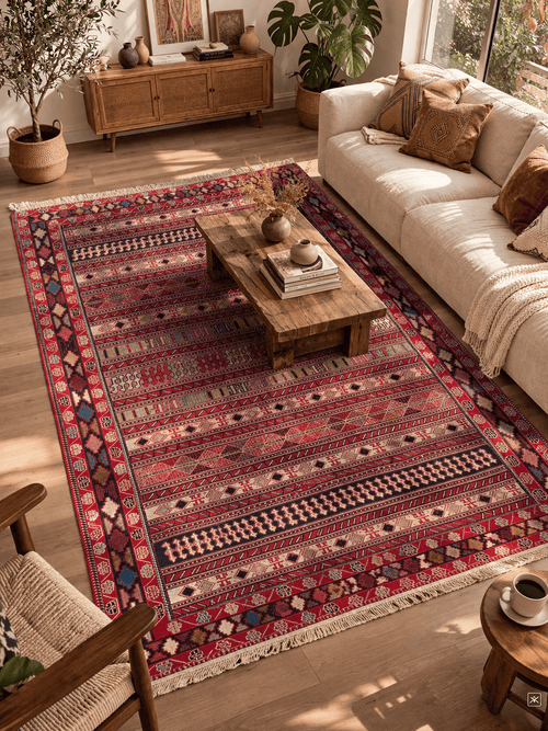 Rahrah Kilim Rug – 126 × 203 cm (4.1 × 6.7 ft) - RojKilim