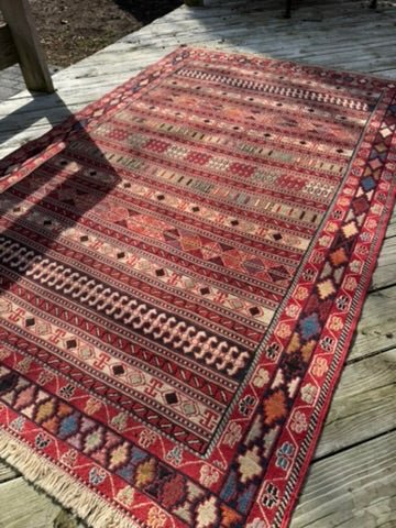 Rahrah Kilim Rug – 126 × 203 cm (4.1 × 6.7 ft) - RojKilim