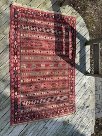 Rahrah Kilim Rug – 126 × 203 cm (4.1 × 6.7 ft) - RojKilim
