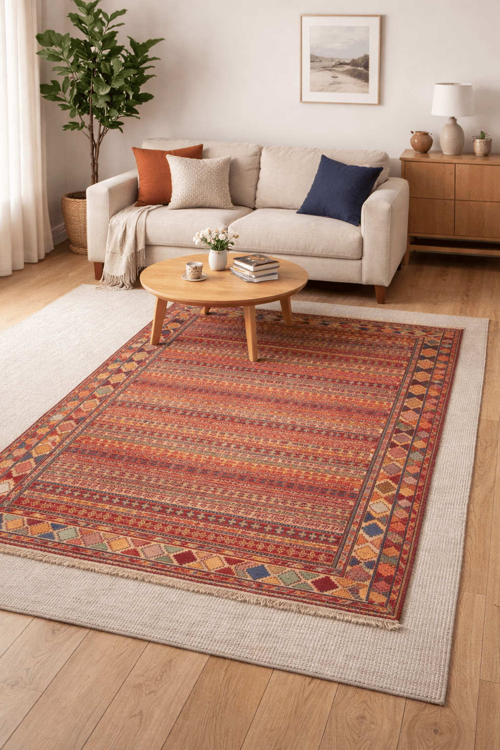 Rahrah Kurdish Kilim Rug – 120 x 202 cm (3.9 x 6.6 ft) - RojKilim