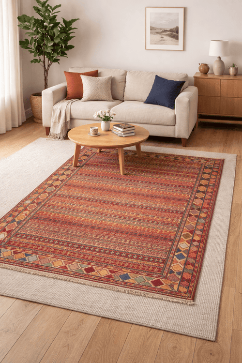 Rahrah Kurdish Kilim Rug – 120 x 202 cm (3.9 x 6.6 ft) - RojKilim