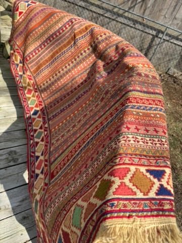 Rahrah Kurdish Kilim Rug – 120 x 202 cm (3.9 x 6.6 ft) - RojKilim