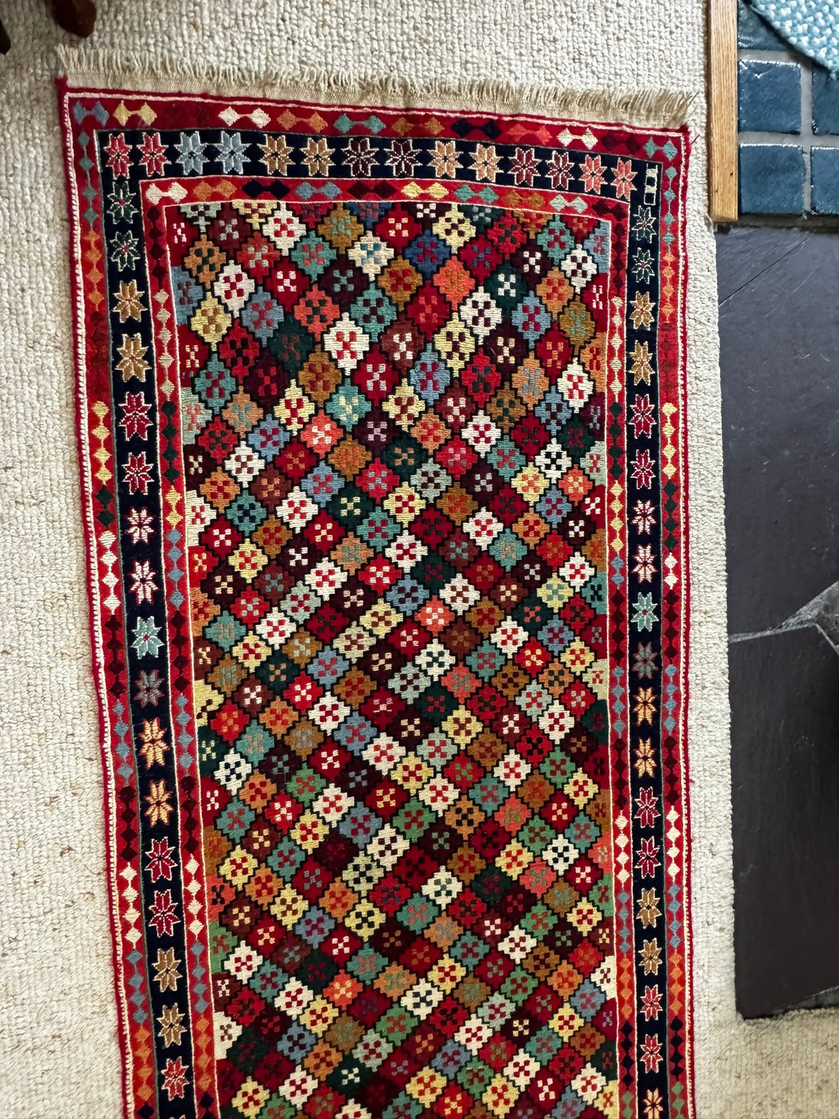 Sumac Handwoven Runner – 75 × 300 cm (30 × 118 in) - border detail