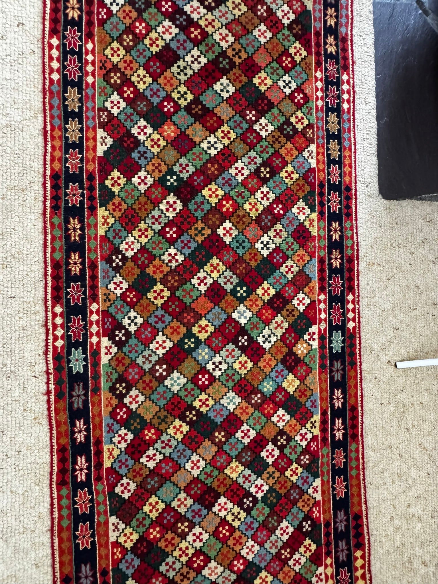 Sumac Handwoven Runner – 75 × 300 cm (30 × 118 in) - pattern close-up
