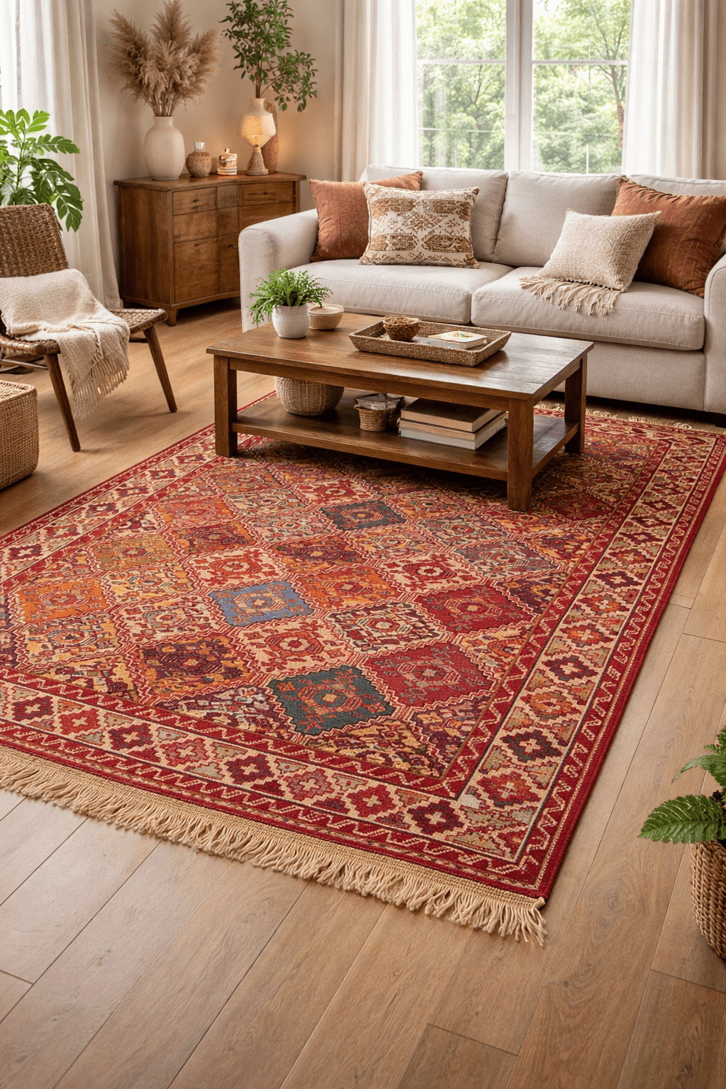 Sumac Kilim Rug – 123 × 203 cm (4.0 × 6.7 ft) - RojKilim