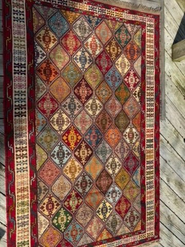 Sumac Kilim Rug – 125 × 207 cm (49 × 81.5 in / 4.1 × 6.8 ft) - RojKilim