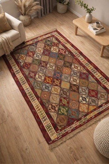 Sumac Kilim Rug – 125 × 207 cm (49 × 81.5 in / 4.1 × 6.8 ft) - RojKilim