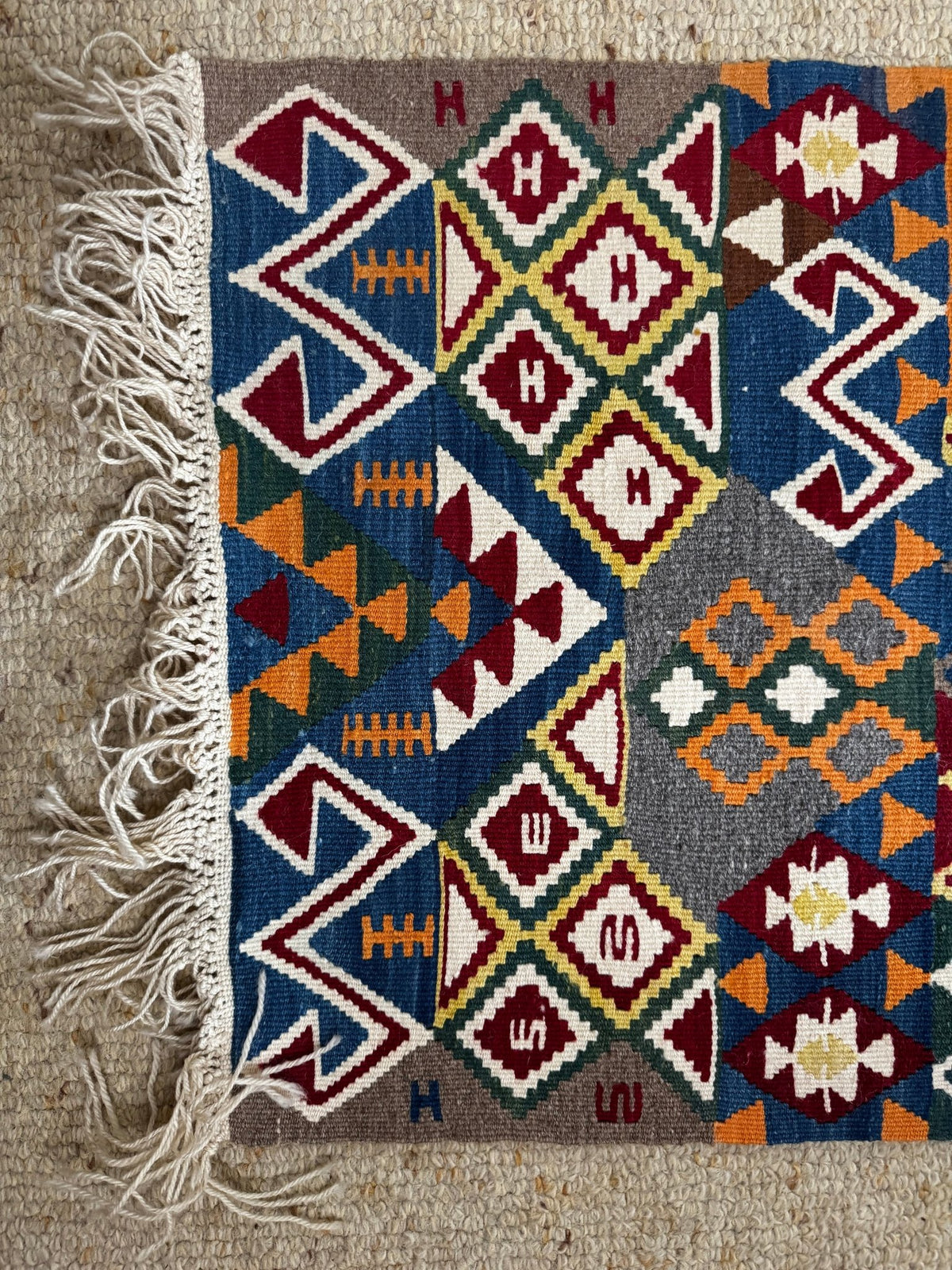 Van & Hakkari Kilim – 53 × 56 cm (21 × 22 in) - RojKilim