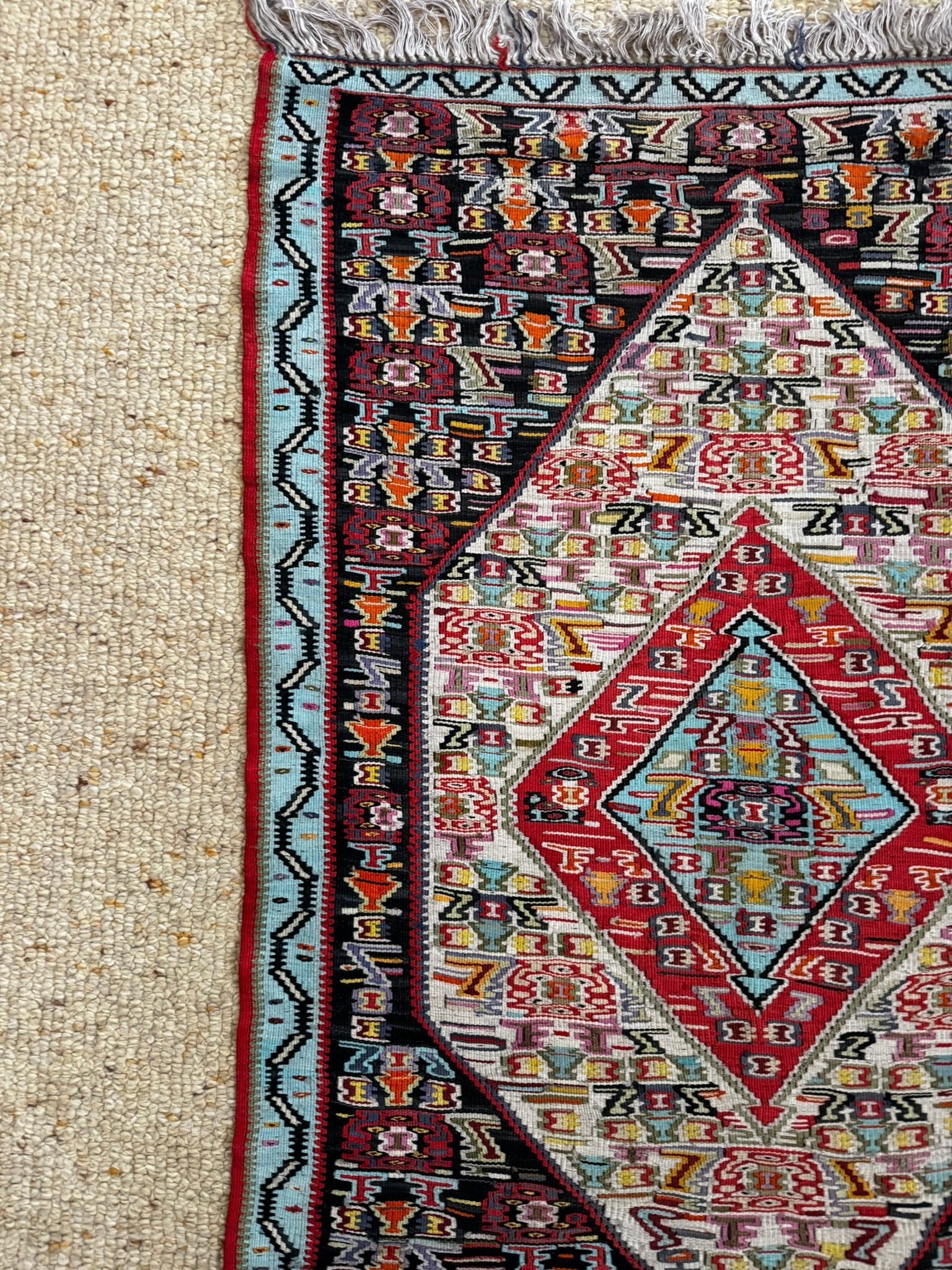 Vintage Sine (Senneh–Sîne) Handwoven Silk Rug — 71 × 104 cm (2.3 × 3.4 ft) - RojKilim