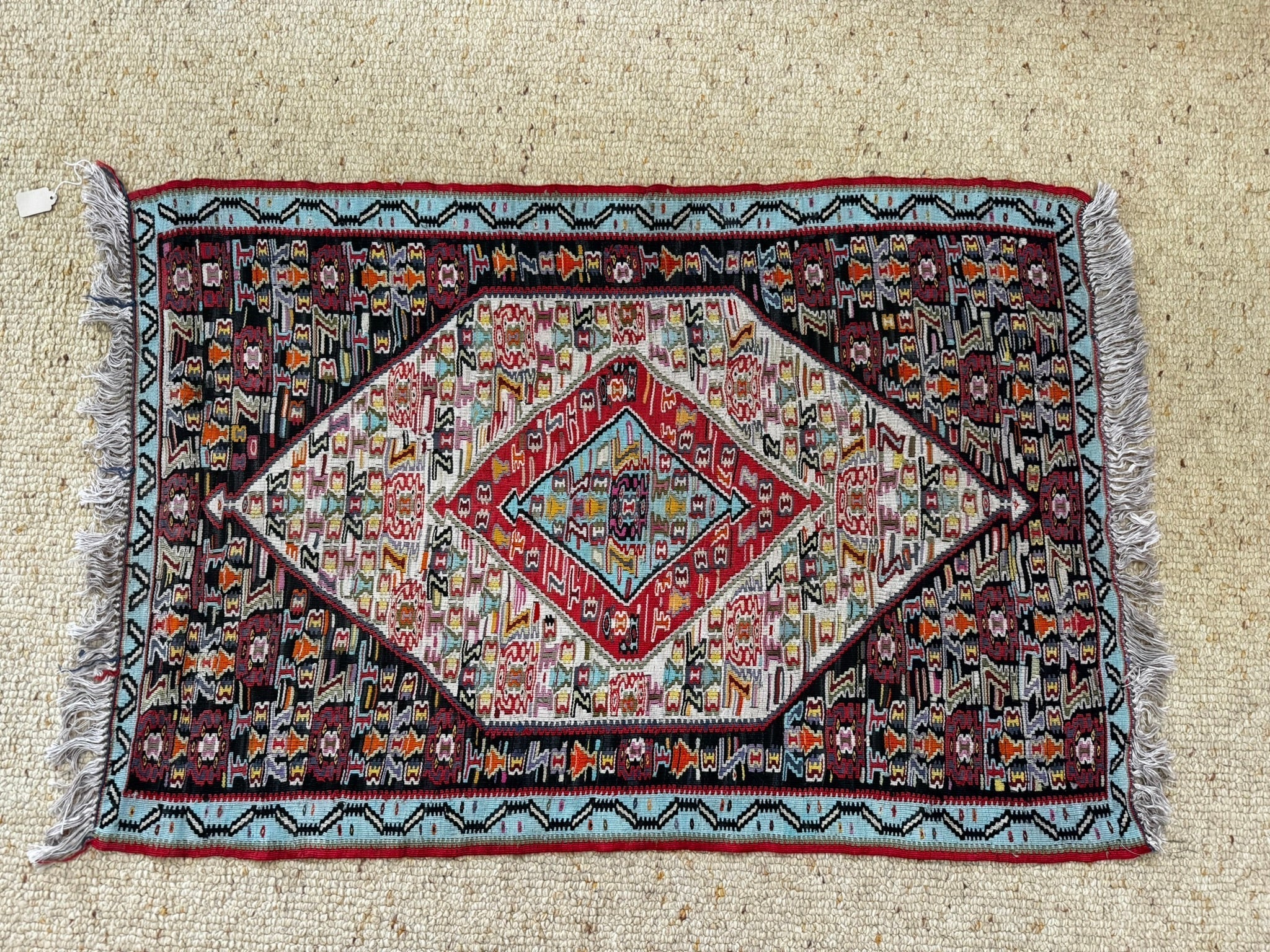 Vintage Sine (Senneh–Sîne) Handwoven Silk Rug — 71 × 104 cm (2.3 × 3.4 ft) - RojKilim
