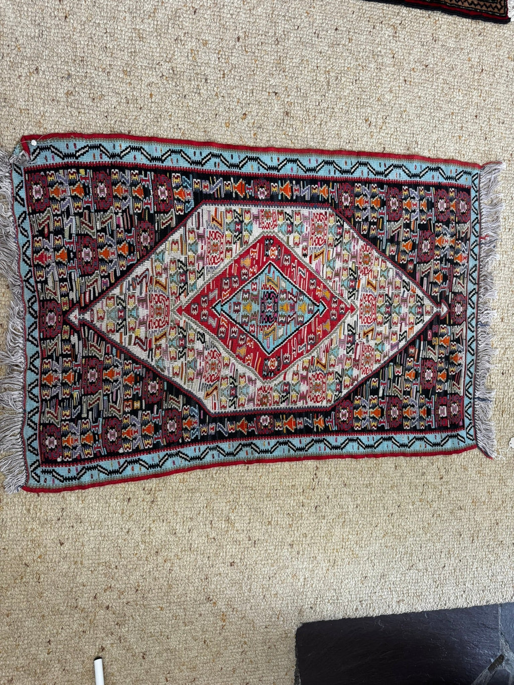 Vintage Sine (Senneh–Sîne) Handwoven Silk Rug — 71 × 104 cm (2.3 × 3.4 ft) - RojKilim