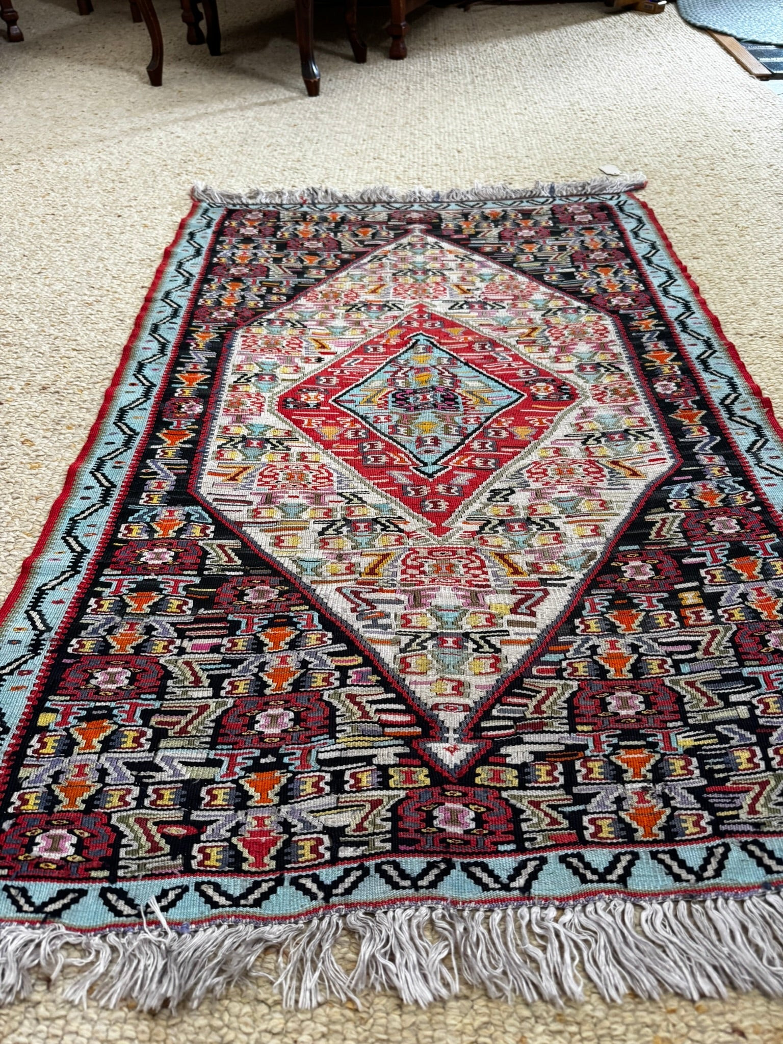 Vintage Sine (Senneh–Sîne) Handwoven Silk Rug — 71 × 104 cm (2.3 × 3.4 ft) - RojKilim