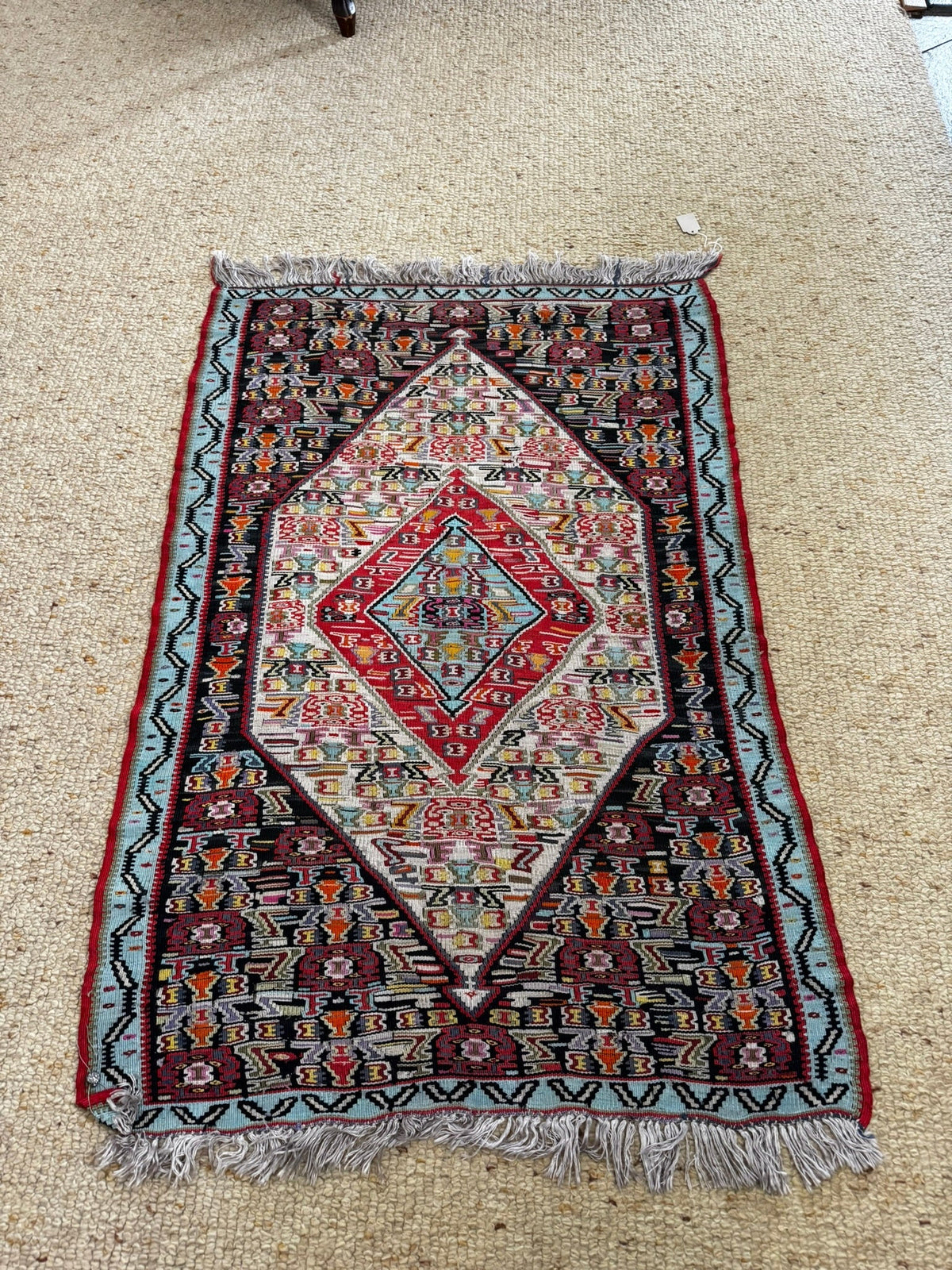 Vintage Sine (Senneh–Sîne) Handwoven Silk Rug — 71 × 104 cm (2.3 × 3.4 ft) - RojKilim