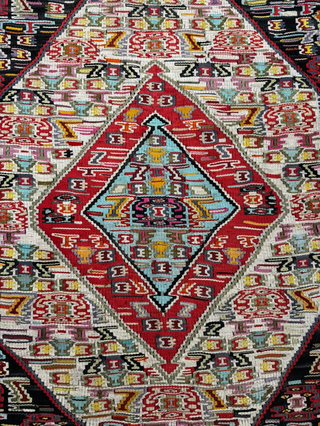 Vintage Sine (Senneh–Sîne) Handwoven Silk Rug — 71 × 104 cm (2.3 × 3.4 ft) - RojKilim