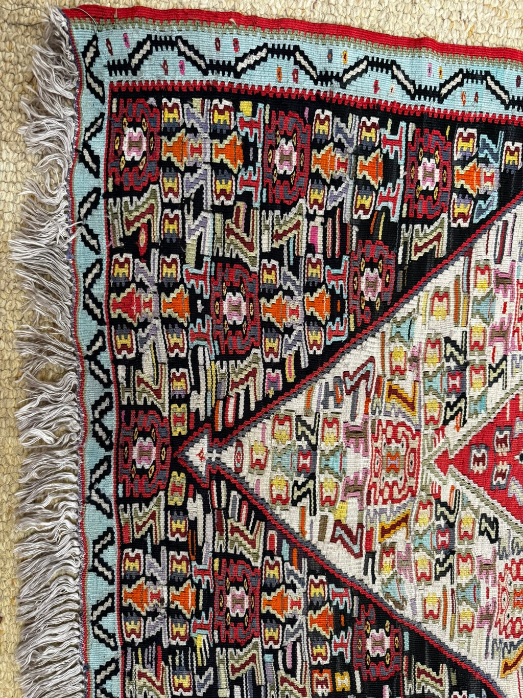 Vintage Sine (Senneh–Sîne) Handwoven Silk Rug — 71 × 104 cm (2.3 × 3.4 ft) - RojKilim