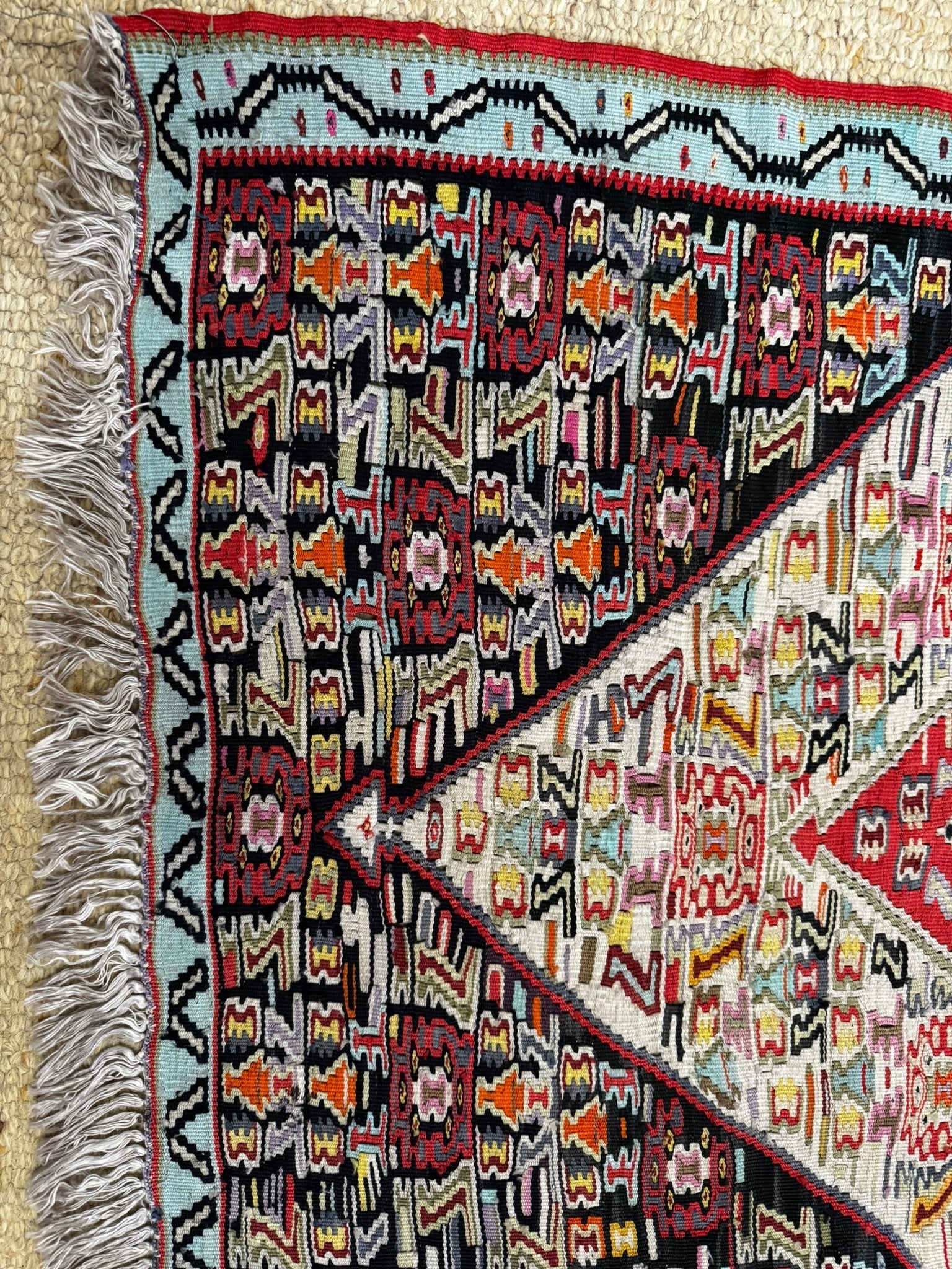 Vintage Sine (Senneh–Sîne) Handwoven Silk Rug — 71 × 104 cm (2.3 × 3.4 ft) - RojKilim