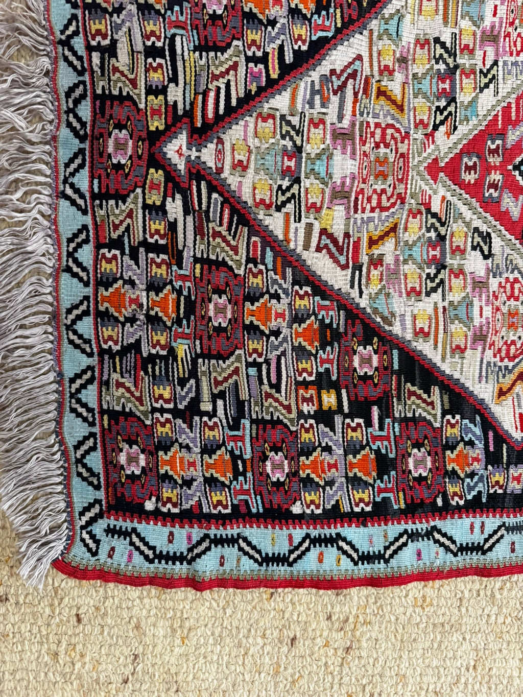 Vintage Sine (Senneh–Sîne) Handwoven Silk Rug — 71 × 104 cm (2.3 × 3.4 ft) - RojKilim