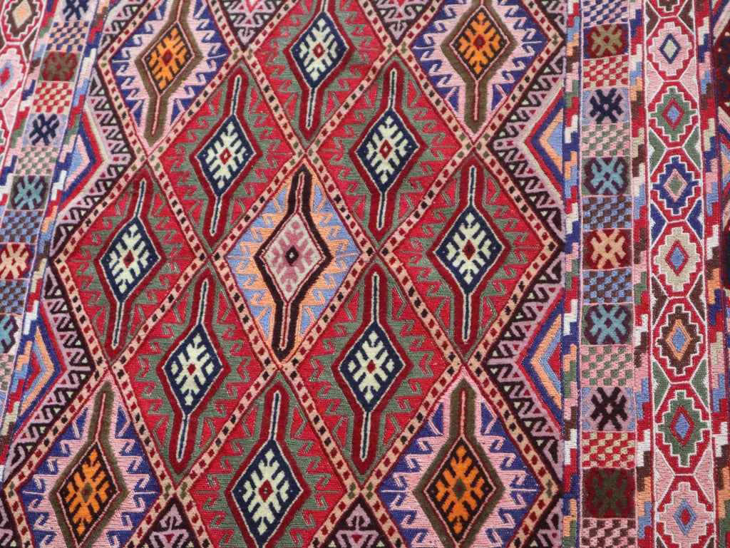 Afghan Mashwani Kilim – diamond motif detail