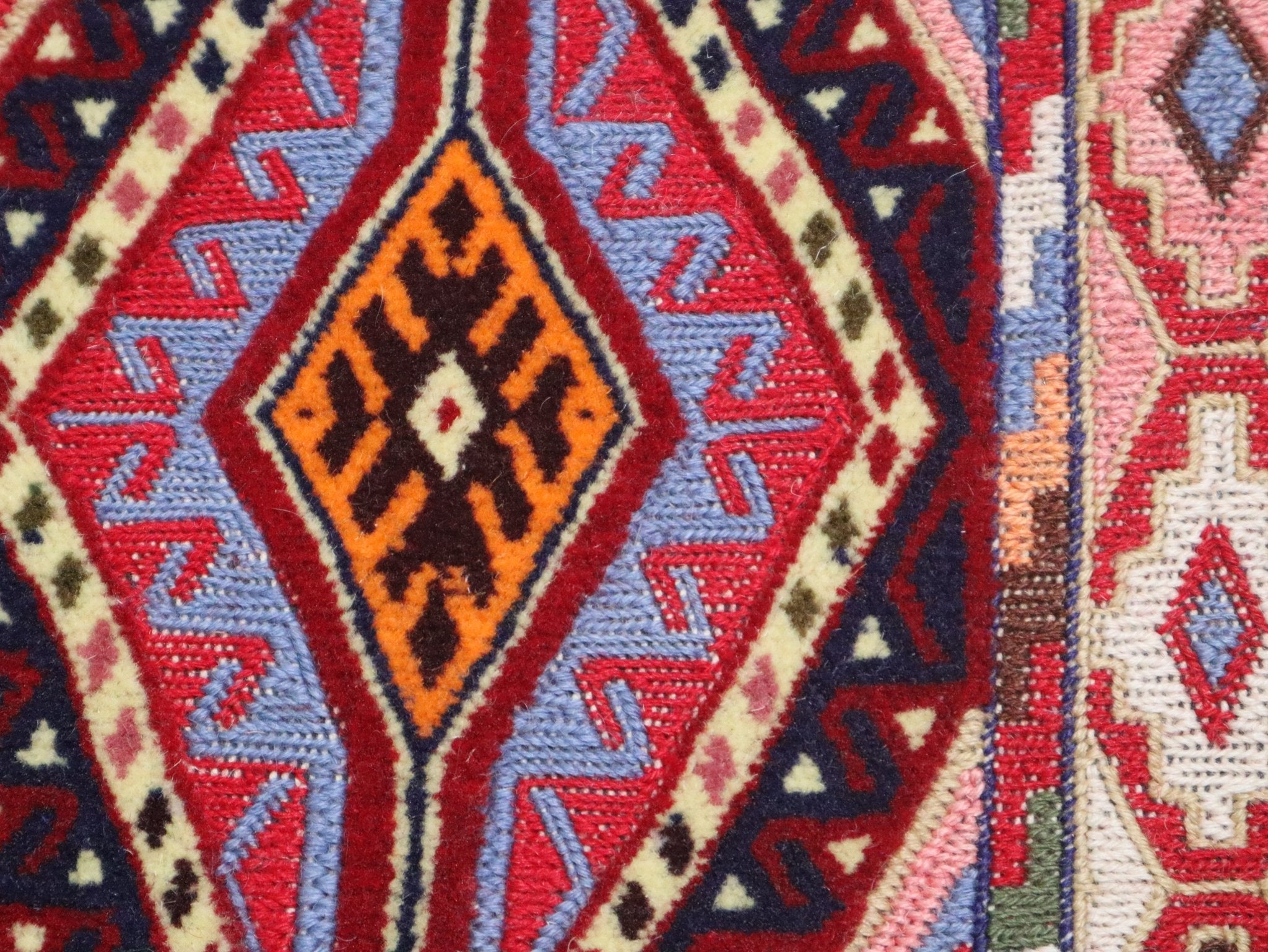 Afghan Mashwani Kilim – border detail
